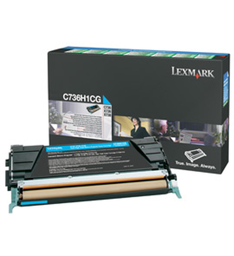 Lexmark C736H1CG, original, cyan, Toner Lexmark C736H1CG, original, cyan, Toner