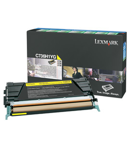 Lexmark C736H1YG, original, gelb, Toner Lexmark C736H1YG, original, gelb, Toner
