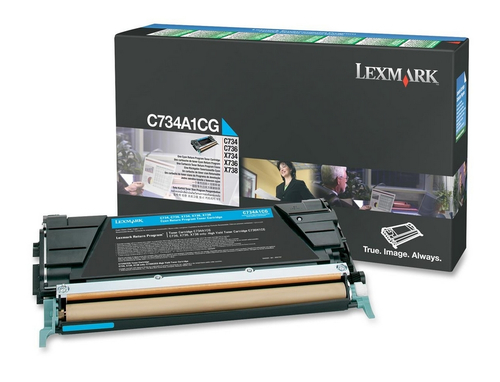 Lexmark C734A1CG, original, cyan, Toner Lexmark C734A1CG, original, cyan, Toner