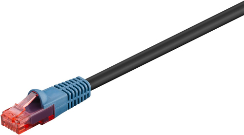 10m Patchkabel Cat6, U/UTP, schwarz, Kupferverkleidetes Aluminium (CCA), Goobay 10m Patchkabel Cat6, U/UTP, schwarz, Kupferverkleidetes Aluminium (CCA), Goobay