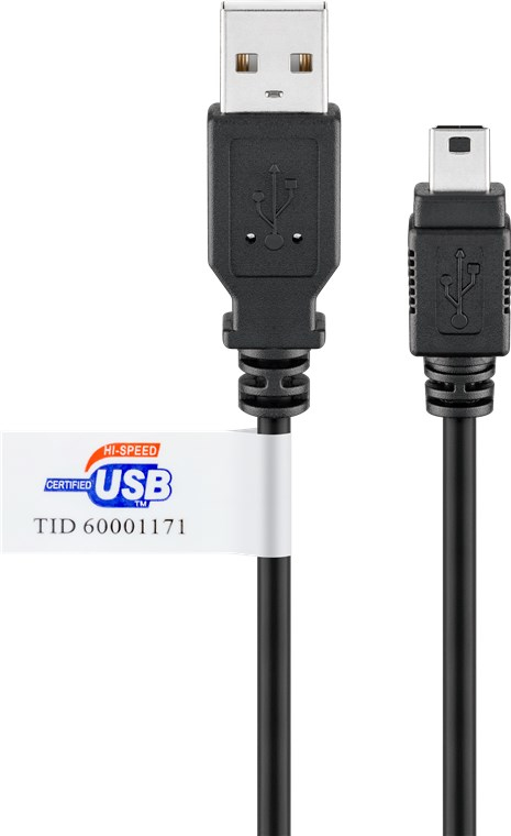 1,8m USB 2.0-Kabel TypA auf TypB Mini 1,8m USB 2.0-Kabel TypA auf TypB Mini
