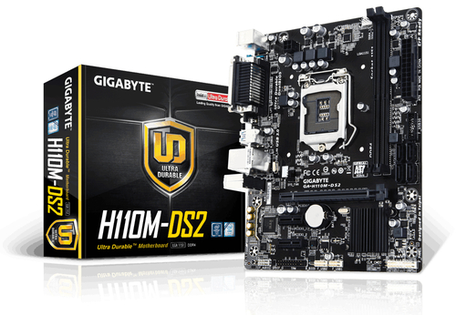 GIGABYTE GA-H110M-DS2&comma; micro ATX LGA 1151 &lpar;H4&rpar; Mainboard&comma; 2x DDR4&comma; max&period; 32 GB