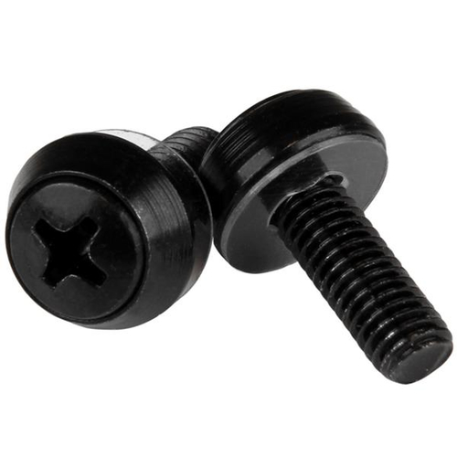 StarTech.com 100er-Pack M6 12mm Schrauben für 19 und 10 Zoll Serverracks, Netzwerkschränke und Gehäuse, Schwarz, TAA StarTech.com 100er-Pack M6 12mm Schrauben für 19 und 10 Zoll Serverracks, Netzwerkschränke und Gehäuse, Schwarz, TAA