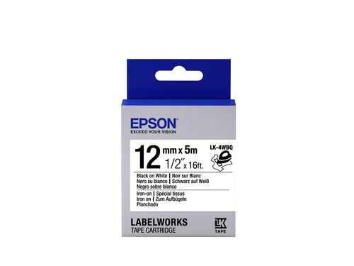 Epson LK-4WBQ&comma; Schriftbandkassette&comma; schwarz auf weiss