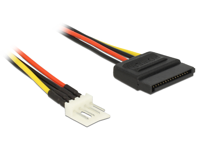0,24m Delock Stromkabel SATA 15 Pin Buchse > 4 Pin Floppy Stecker 0,24m Delock Stromkabel SATA 15 Pin Buchse > 4 Pin Floppy Stecker