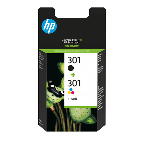 HP 301 2-pack Black/Tri-color Original Ink Cartridges, schwarz, cyan, magenta, gelb, Tinte HP 301 2-pack Black/Tri-color Original Ink Cartridges, schwarz, cyan, magenta, gelb, Tinte