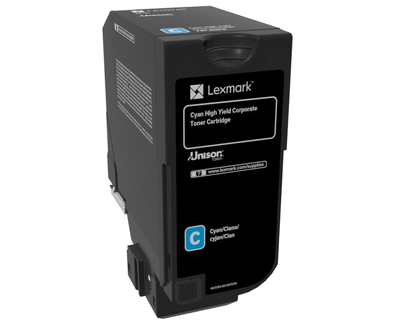 Lexmark 74C2HCE, original, cyan, Toner Lexmark 74C2HCE, original, cyan, Toner
