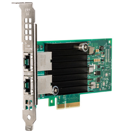 Intel X550T2&comma; 10GBase-T&comma; Ethernet&comma; 10000 Mbit&sol;s&comma; gr&uuml;n&comma; silber