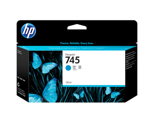 HP 745 130-ml DesignJet Cyan Ink Cartridge HP 745 130-ml DesignJet Cyan Ink Cartridge