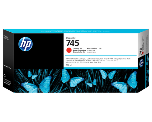 HP 745 300-ml DesignJet Chromatic Red Ink Cartridge