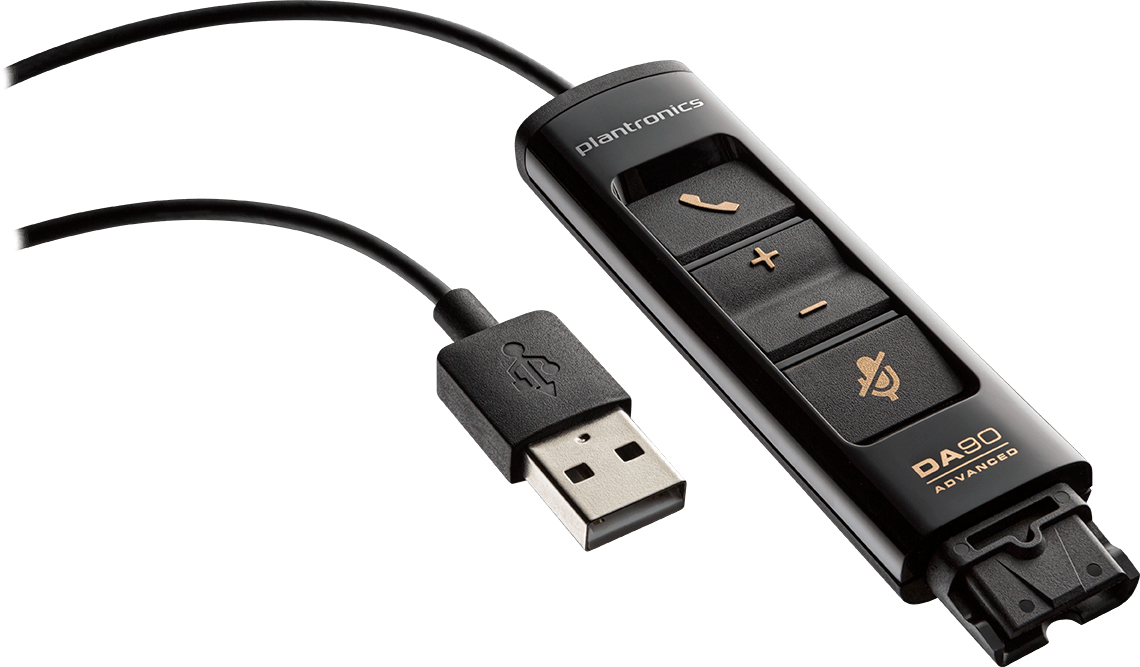 Plantronics DA90 USB&sol;QD-Adapter 6-poliger Anschluss f&uuml;r digitale Headsets