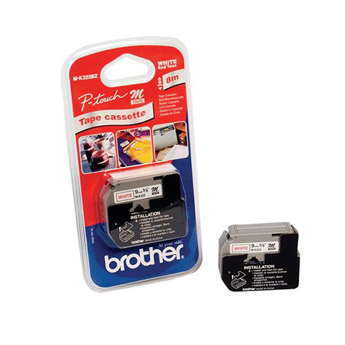 Brother M-K222BZ Etiketten erstellendes Band Rot aud Weiss Brother M-K222BZ Etiketten erstellendes Band Rot aud Weiss