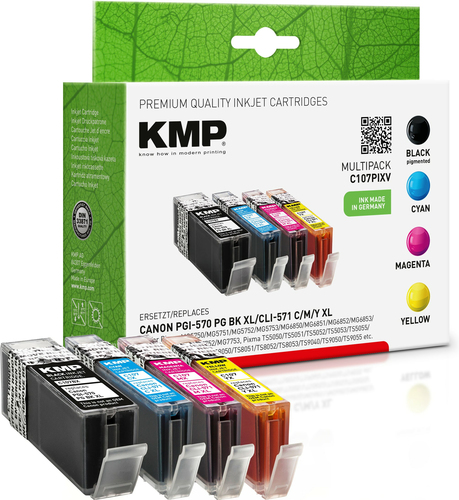 KMP C107PIXV, schwarz, cyan, magenta, gelb KMP C107PIXV, schwarz, cyan, magenta, gelb