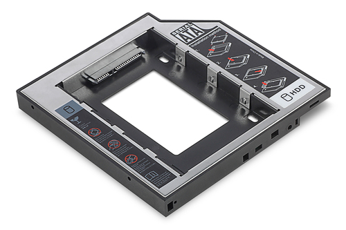 Digitus SSD&sol;HDD Einbaurahmen f&uuml;r den CD&sol;DVD&sol;Blu-ray Laufwerksschacht&comma; SATA auf SATA III&comma; 12&comma;7 mm Bauh&ouml;he