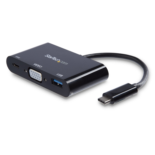 StarTech.com CDP2VGAUACP, USB 3.2 Gen 1 (3.1 Gen 1) Type-C, schwarz, USB Power Delivery, Kunststoff Gehäuse StarTech.com CDP2VGAUACP, USB 3.2 Gen 1 (3.1 Gen 1) Type-C, schwarz, USB Power Delivery, Kunststoff Gehäuse