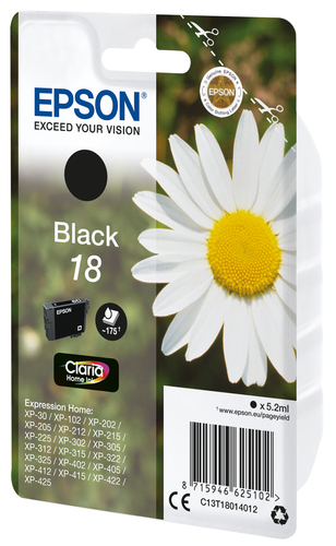 Epson C13T18014012, original, schwarz, Tinte Epson C13T18014012, original, schwarz, Tinte