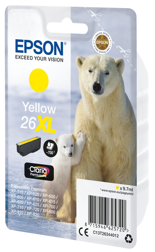 Epson C13T26344012, original, gelb, Tinte Epson C13T26344012, original, gelb, Tinte