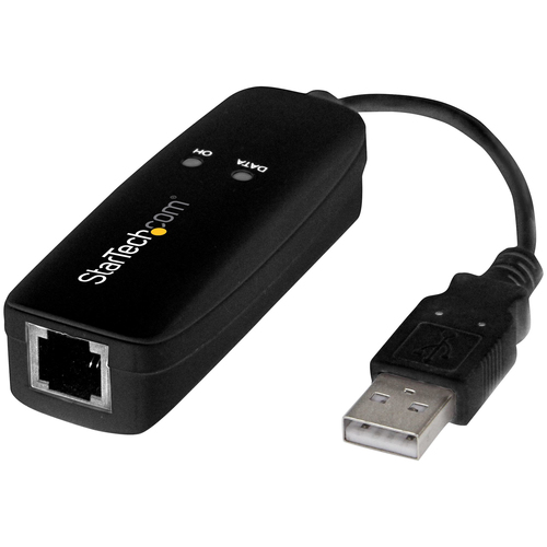 StarTech&period;com USB 2&period;0 Faxmodem - 56K Externes DialUp V&period;92 Modem&sol;Dongle&sol;Adapter - Computer&sol;Laptop Faxmodem - USB auf Telefonbuchse - USB Datenmodem - Netzwerk Fax&sol;CMR&sol;POS