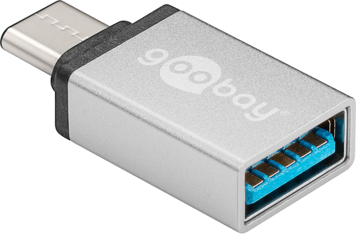 Adapter USB-A auf USB-C OTG SuperSpeed-Adapterl, silber 
