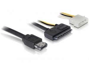 1m Delock Kabel eSATAp > SATA 22pin 2&half;  - 3&half;  HDD 