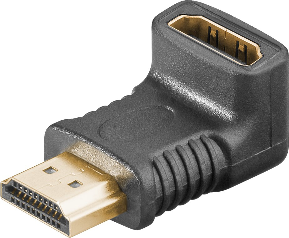 HDMI Adapter 270 Grad-Winkelstecker, vergoldet Ultra HD 4k/60Hz goobay buchse/ stecker HDMI Adapter 270 Grad-Winkelstecker, vergoldet Ultra HD 4k/60Hz goobay buchse/ stecker