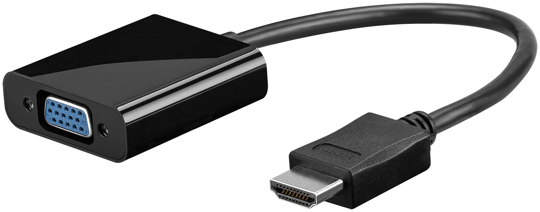 HDMI-Stecker (Typ A) > VGA-Buchse (15-polig) Adapter, vernickelt, goobay HDMI-Stecker (Typ A) > VGA-Buchse (15-polig) Adapter, vernickelt, goobay