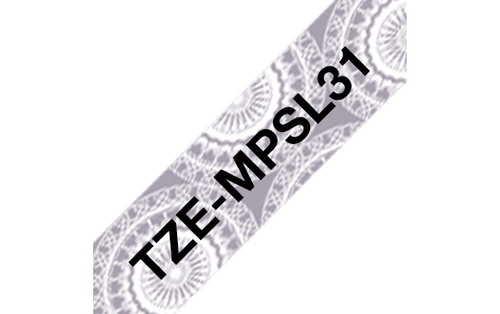Brother TZE-MPSL31&comma; Schriftbandkassette&comma; schwarz auf silber