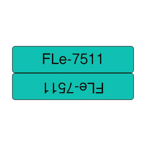 Brother FLE-7511, Schriftbandkassette, schwarz auf grün Brother FLE-7511, Schriftbandkassette, schwarz auf grün