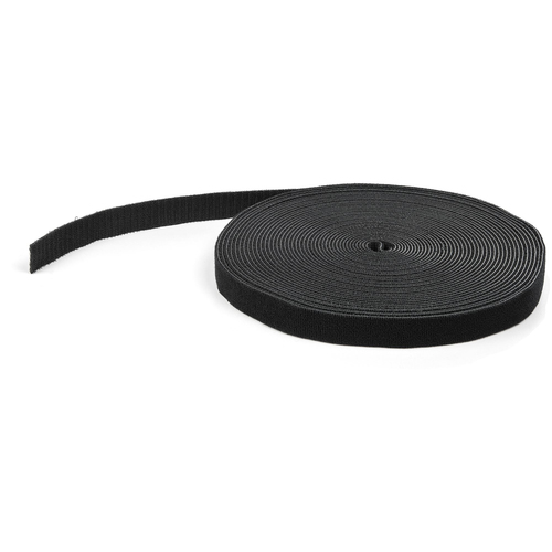 StarTech&period;com 15&comma;2 m Klettbandrolle - Wiederverwendbare Zuschneidbare Klettkabelbinder - Industrielle Klettverschluss Rolle &sol; Klettband Rolle - Klettb&auml;nder f&uuml;r Kabelmanagement - Schwarz