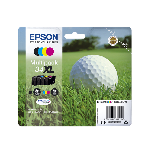 Epson C13T34724010&comma; original&comma; cyan&comma; Tinte