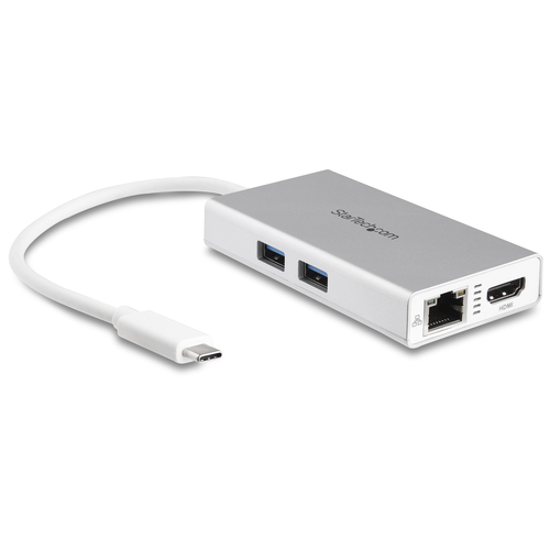 StarTech.com DKT30CHPDW, USB 3.2 Gen 1 (3.1 Gen 1) Type-C, silber, weiß, USB Power Delivery, Kunststoff Gehäuse StarTech.com DKT30CHPDW, USB 3.2 Gen 1 (3.1 Gen 1) Type-C, silber, weiß, USB Power Delivery, Kunststoff Gehäuse