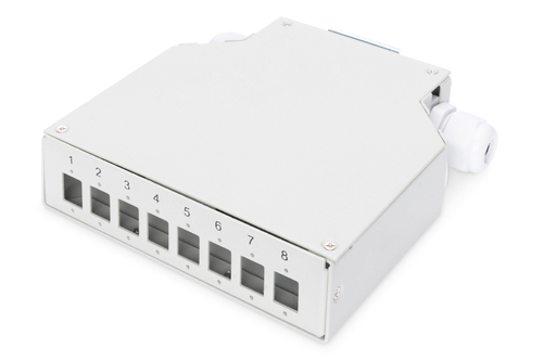 Digitus Hutschienen Splei&szlig;box f&uuml;r 8 LC&sol;DX Kupplungen