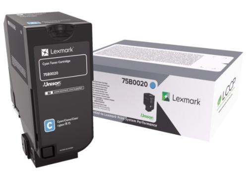 Lexmark 75B0020, original, cyan, Toner Lexmark 75B0020, original, cyan, Toner