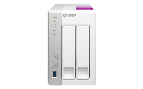QNAP TS-231P2, 4 GB RAM, 2x Einschübe, 2x 1 GBit/s LAN, Tower NAS weiß QNAP TS-231P2, 4 GB RAM, 2x Einschübe, 2x 1 GBit/s LAN, Tower NAS weiß