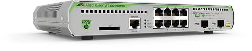 Allied Telesis AT-GS970M/10PS-50 L3 Managed Switch, 8x RJ-45, Backplane: 20 Gbit/s, PoE Allied Telesis AT-GS970M/10PS-50 L3 Managed Switch, 8x RJ-45, Backplane: 20 Gbit/s, PoE