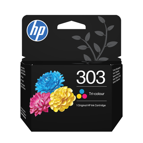 HP 303 Tri-color Original Ink Cartridge&comma; cyan&comma; magenta&comma; gelb