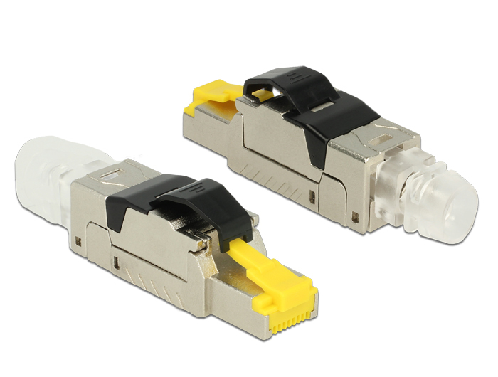 Delock RJ45 Stecker feldkonfektionierbar Cat.6A Metall Delock RJ45 Stecker feldkonfektionierbar Cat.6A Metall