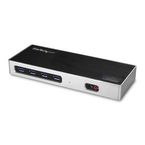 StarTech&period;com DK30A2DH&comma; USB 3&period;2 Gen 1 &lpar;3&period;1 Gen 1&rpar; Type-C&comma; schwarz&comma; silber&comma; Aluminium Geh&auml;use