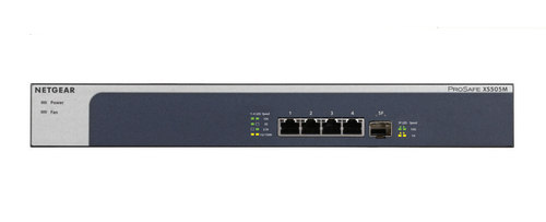 NETGEAR XS505M Unmanaged Switch&comma; 4x RJ-45&comma; Backplane&colon; 100 Gbit&sol;s