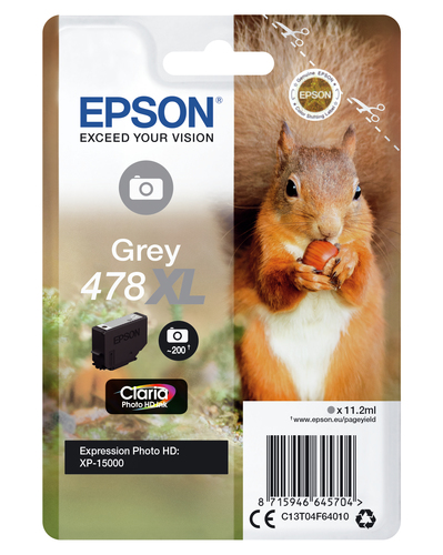 Epson 478XL&comma; original&comma; grau&comma; Tinte