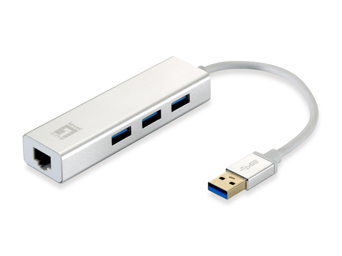 LevelOne USB-0503&comma; 10&sol;100&sol;1000BaseT&lpar;X&rpar;&comma; Ethernet&comma; 1000 Mbit&sol;s&comma; silber&comma; wei&szlig;