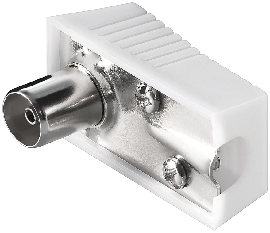 Koax-Winkelkupplung mit Schraubbefestigung Koax-Winkelkupplung mit Schraubbefestigung