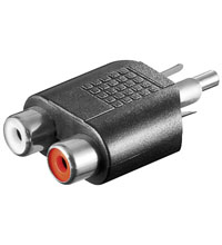 Audio Adapter Cinchstecker 2x RCA schwarz goobay Audio Adapter Cinchstecker 2x RCA schwarz goobay