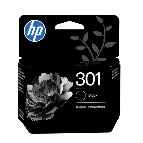 HP 301 Black Original Ink Cartridge, original, schwarz, Tinte HP 301 Black Original Ink Cartridge, original, schwarz, Tinte