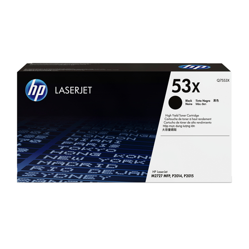 HP 53X High Yield Black Original LaserJet Toner Cartridge&comma; schwarz