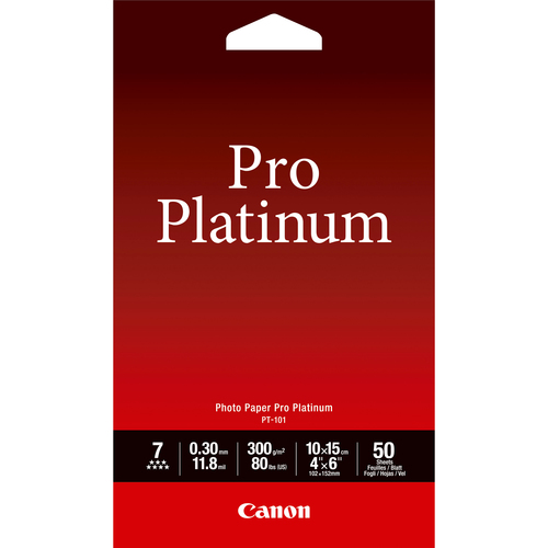 Canon PT-101 Professionelles Fotopapier Platinum 10 x 15 cm – 50 Blatt Canon PT-101 Professionelles Fotopapier Platinum 10 x 15 cm – 50 Blatt