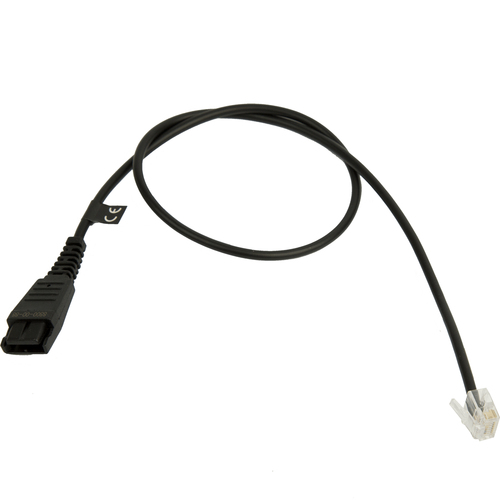 Jabra Quick Disconnect (QD) to Modular (RJ) Straight Bottom Cord, 0.5 Meter Jabra Quick Disconnect (QD) to Modular (RJ) Straight Bottom Cord, 0.5 Meter