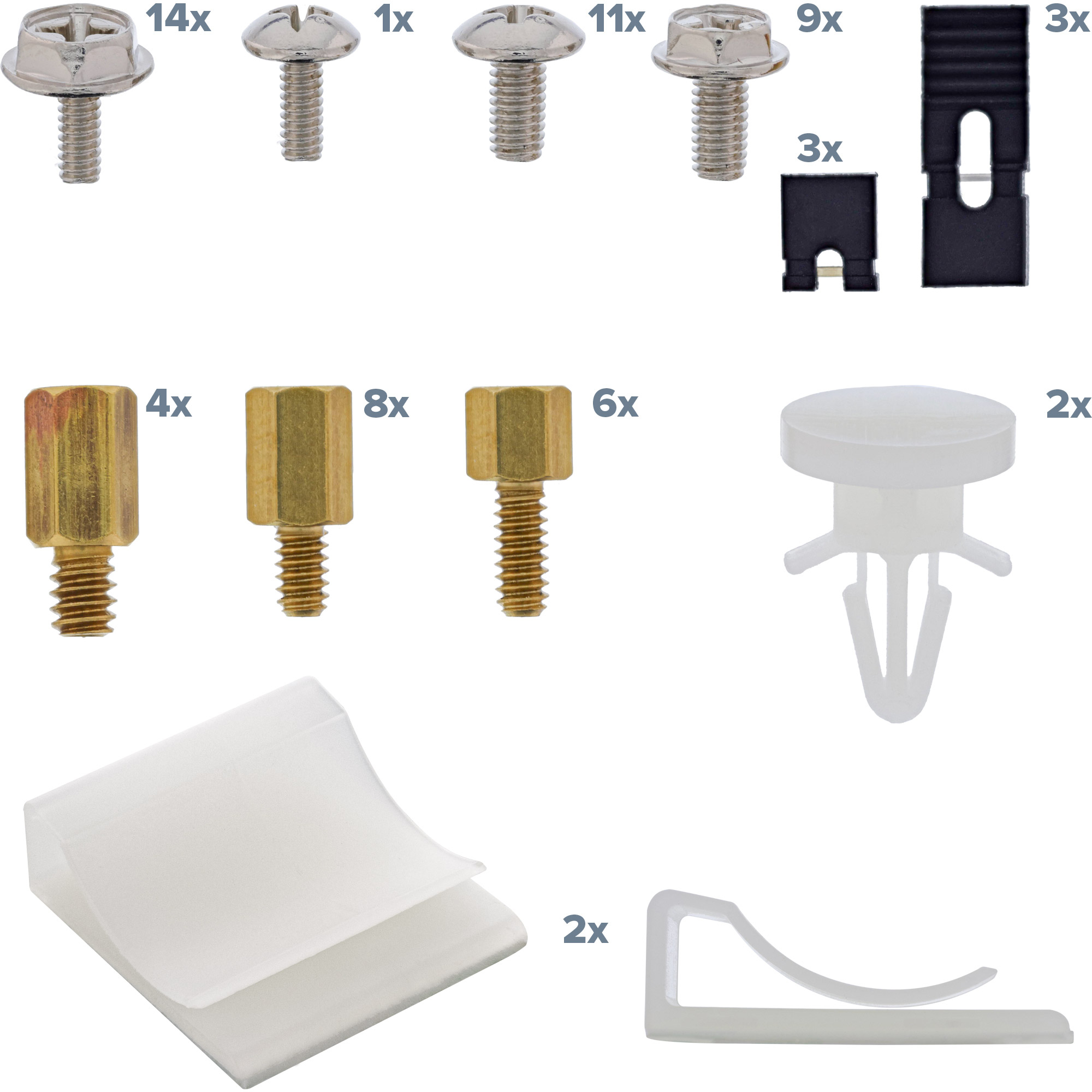 InLine Schraubenset, mit Jumper, Klebeklipp InLine Schraubenset, mit Jumper, Klebeklipp