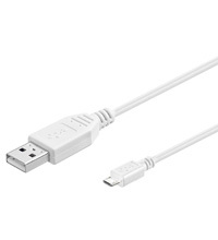 1,8m USB 2.0-Kabel TypA auf TypB micro goobay weiß