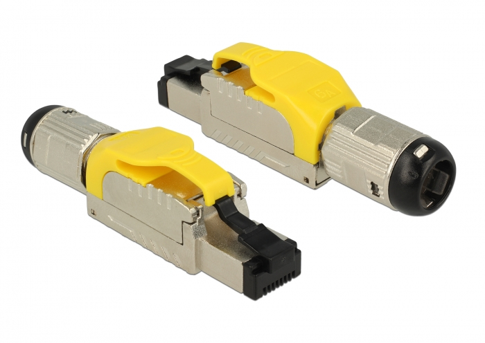 Delock RJ45 Stecker feldkonfektionierbar Cat.6A Metall Delock RJ45 Stecker feldkonfektionierbar Cat.6A Metall